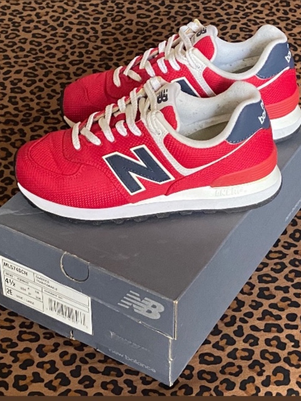 New Balance Men’s Red and Navy Sneakers